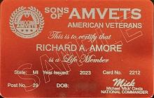 Metal Life Membership Card Sample